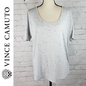 Tara by Vince Camuto Distressed Oversized Tee Sz M